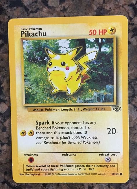 Maybe you would like to learn more about one of these? Rare Pikachu Pokemon Card ultra rare 60/64 1995 Trading Cards | eBay