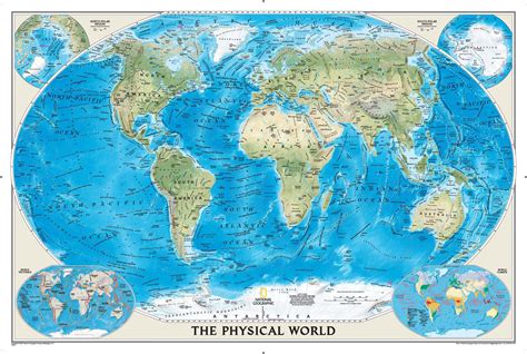 Physical Map Of Earth Detailed Physical Map Earth Map World Map Poster