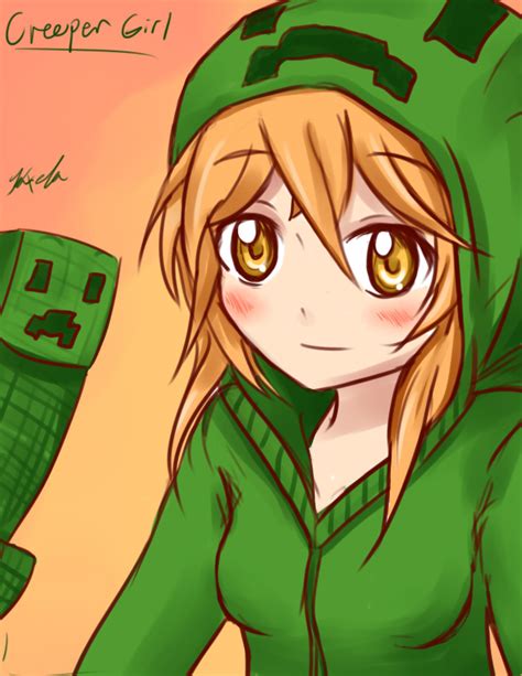 Minecraft Anime Creeper Girl Skin Images