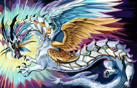 Fluffy Rainbow Dragon By Me Ryugioh