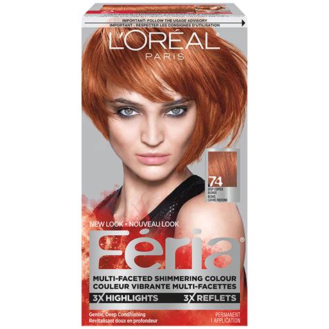 .permanent hair color, 8rb medium reddish blonde, 100% gray coverage hair dye, pack of 1. L'Oreal Feria Hair Colour - 74 Deep Copper Blonde | London ...
