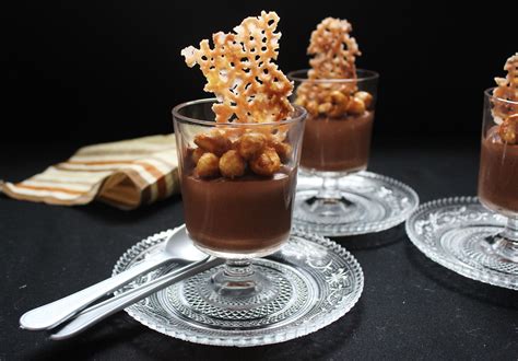 Mocha Mousse With Coffee Glazed Hazelnuts And Cocoa Tuile Chocolate