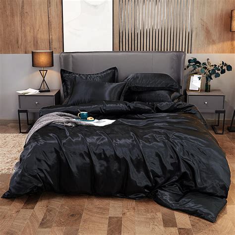 black silk queen bed set hanaposy