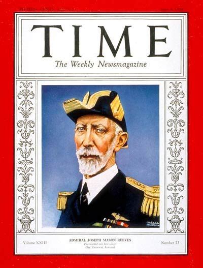 Time Magazine Cover Admiral Joseph Reeves June 4 1934 Time