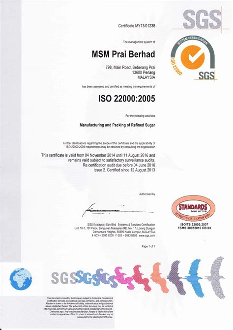 3.4.1.2 the selection of performance indicators shall be according to the size and nature of activity of the. Quality Assurance | MSM Malaysia Holdings Berhad