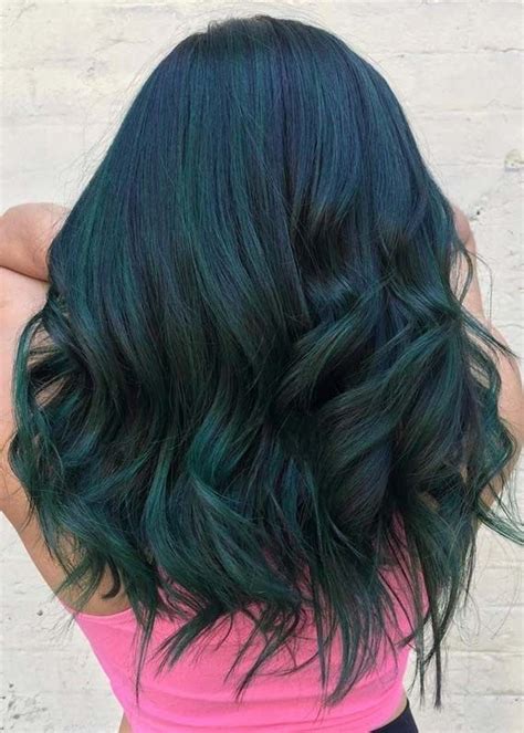 Gorgeous Deep Green Hair Color Shades For Ladies In 2019 Green Hair
