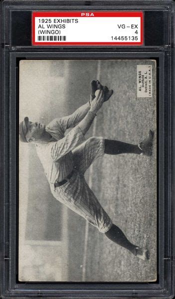 Maybe you would like to learn more about one of these? 1925 Exhibits Al Wings (Wingo) | PSA CardFacts™