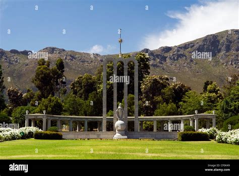 Monument In The Town Of Franschhoek In The Wine Region Of South Africa
