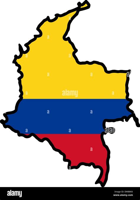 Mapa De Colombia Banque D Images Vectorielles Alamy