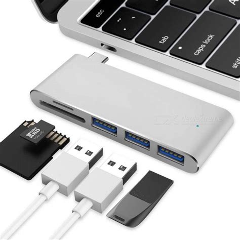 Check spelling or type a new query. Measy Type C Adapter with SD & Micro SD Card Reader, 3 USB 3.0 Ports for MacBook 12" New MacBook ...