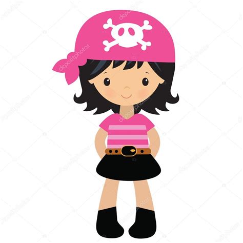 Cute Pirate Girl Vector Illustration Stock Vector Image By ©clipartlana 106203744