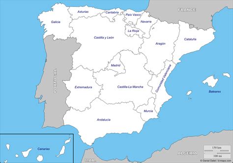 Mapa De España Con Nombres Comunidades Y Provincias 【para Descargar E