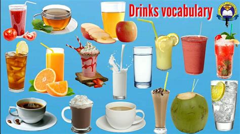 Drinks Vocabulary In English Drinks Vocabulary Drink Name Easy