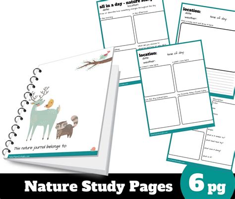 Kids Printable Nature Journal Activity Pack For Kids Nature Etsy