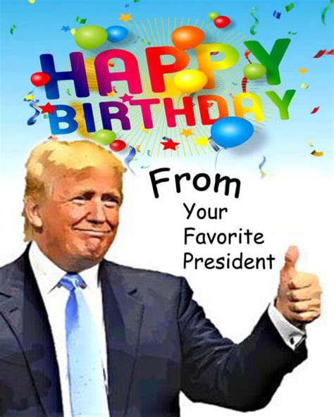 President Donald J Trump Birthday Card Ebay