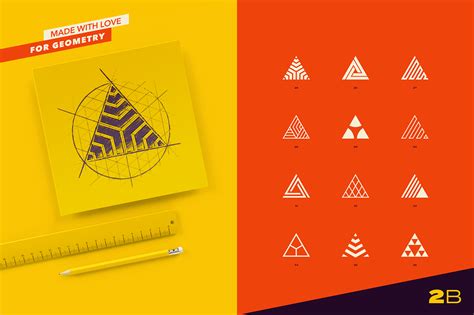 96 Abstract Logo Marks And Geometric Shapes Collection On Behance
