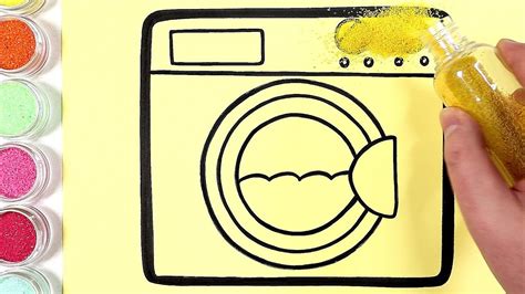 More home appliances coloring pages. Washing machine coloring and drawing for Kids, Toddlers ...