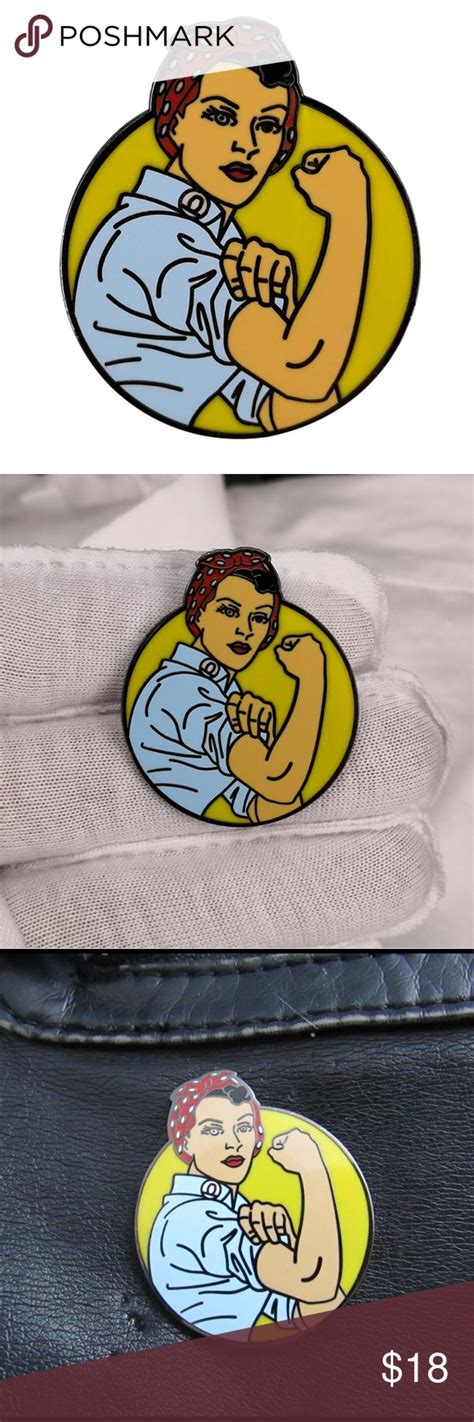 Rosie The Riveter We Can Do It Feminist Pin Brooch Rosie The Riveter Feminist Pins Feminist