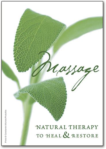 Natural Therapymassage Postcard Smartpractice Chiropractic
