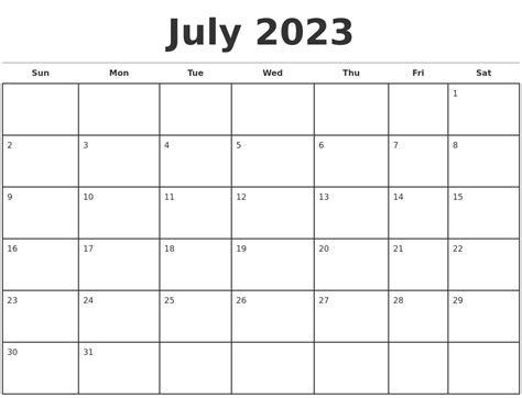 July To December 2023 Calendar Horizontal Calendar Quickly Riset