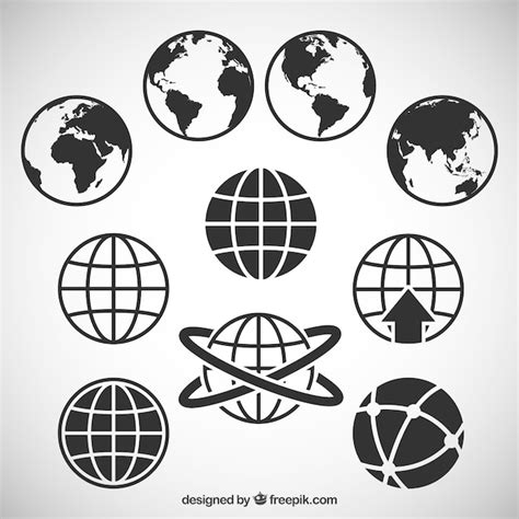 World Map Icons Free Vector
