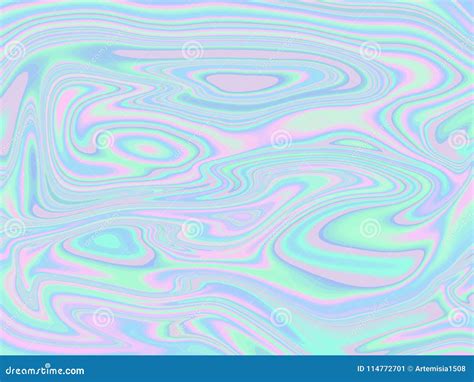 Holographic Abstract Background In Pastel Neon Color Vector I