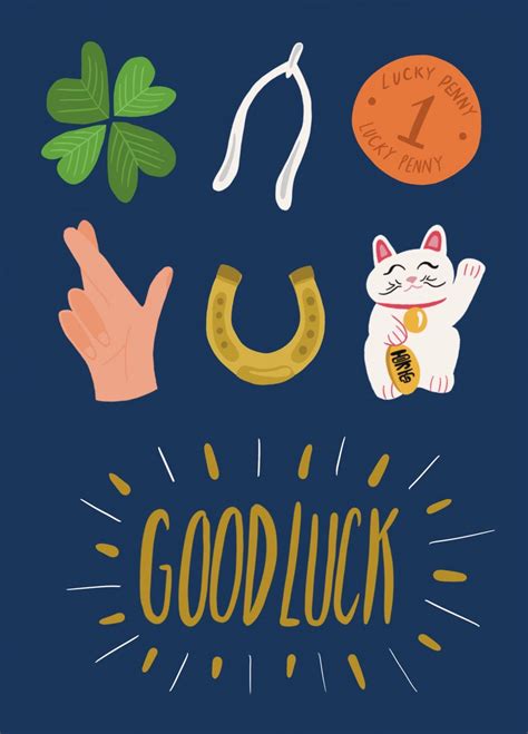 Lucky Symbols Good Luck Card Scribbler