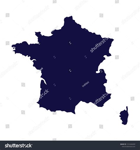 French Map Vector Stock Vector Royalty Free 1314340499 Shutterstock