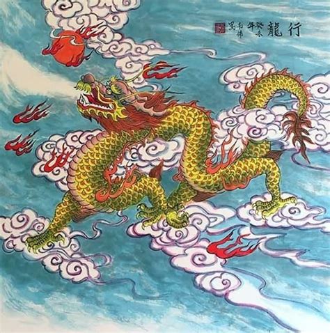 Chinese Dragon Painting 4739008 50cm X 50cm19〃 X 19〃