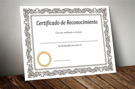 Certificado De Reconocimiento