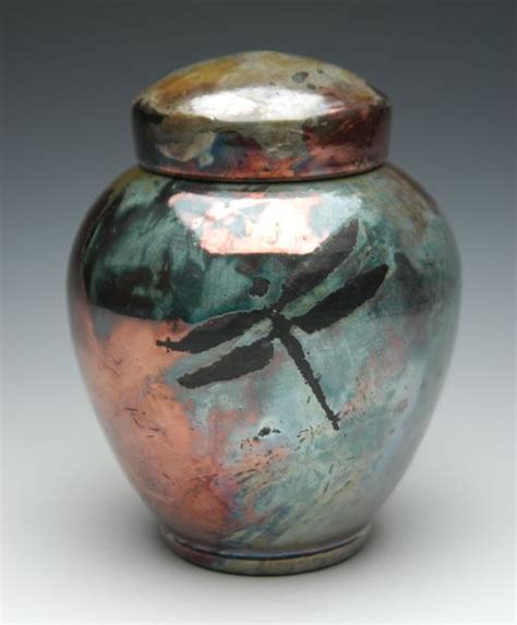 Dragonfly Raku Ceramic Cremation Urn Urns Northwest Raku Ceramics