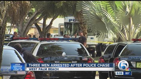 West Palm Beach Police Pursuit Ends In Arrests Youtube