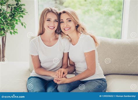Portrait Of Two Nice Looking Cute Lovely Attractive Charming Winsome