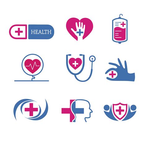 Conjunto De Vetores De Logotipos De Serviço Médico Download Vetores