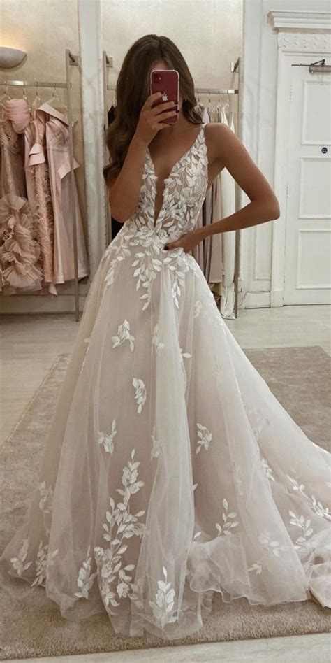 These pink wedding dresses will make you think twice about a traditional gown. Eleganza Sposa Lace Wedding Dresses - Show Me Your Dress