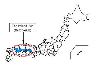 Diamond princess cruise map sept 17 kyushu japan inland sea. Inland Sea