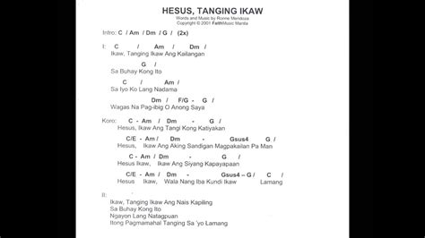 Hesus Tanging Ikaw Faith Music Manila Youtube