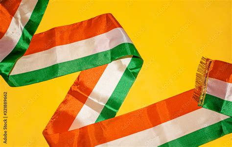 15 August India Independence Day Indian National Flag Tricolor Ribbon