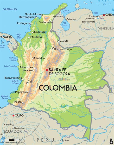 Colombia Mapas GeogrÁficos De Colombia Mundo Hispánico™