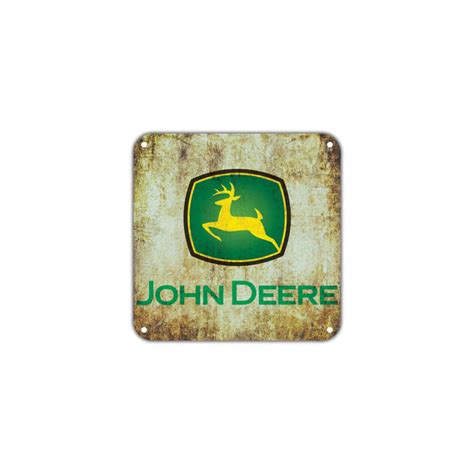 John Deere Logo Novelty Metal Square Sign Sign Fever