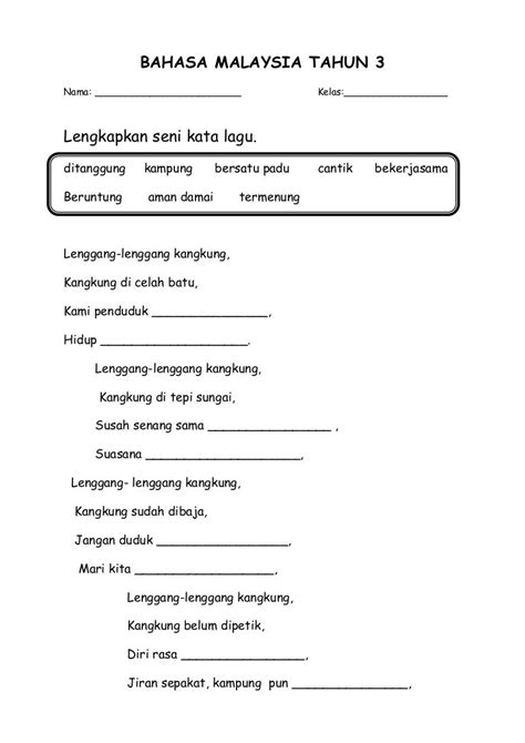 Soalan Latihan Bahasa Melayu Tahun 1 2019 Cheveux Z