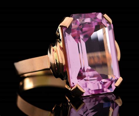 Lot Detail 18k Pink Gold 50ct Emerald Cut Pink Tourmaline Ring