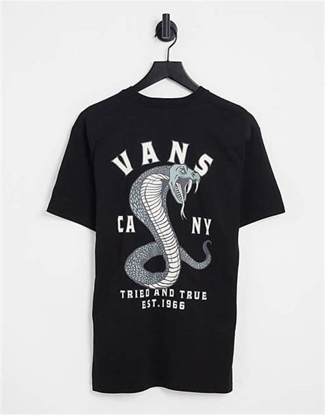 Vans Striked Back Print T Shirt In Black Asos