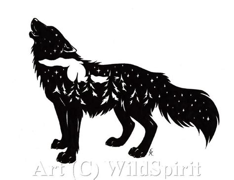 Nightsong Tattoo Commission By Wildspiritwolf On Deviantart Wolf