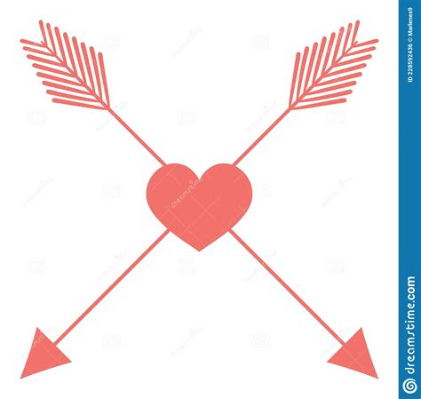 Heart Pierced By Arrows Vector Illustration 35355324