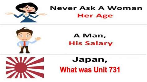 Never Ask A Woman Her Age A Man His Salary Japan What Was Unit En Dopl R Com