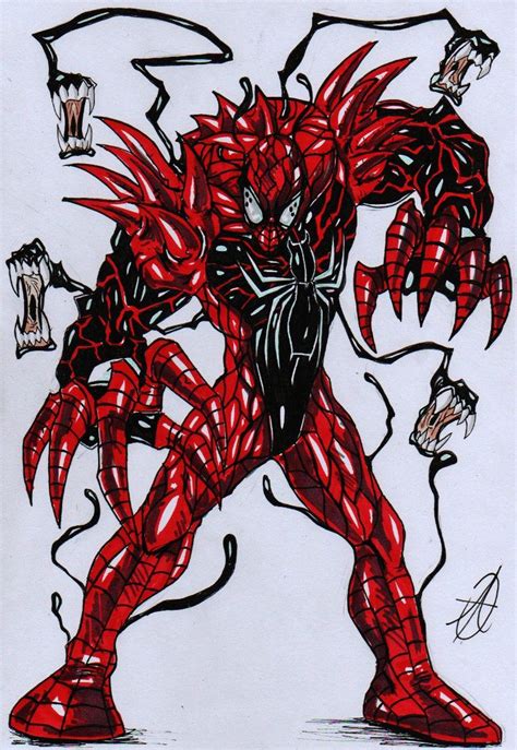 Spiderman Venom Carnage Merge By Darkartistdomain On Deviantart