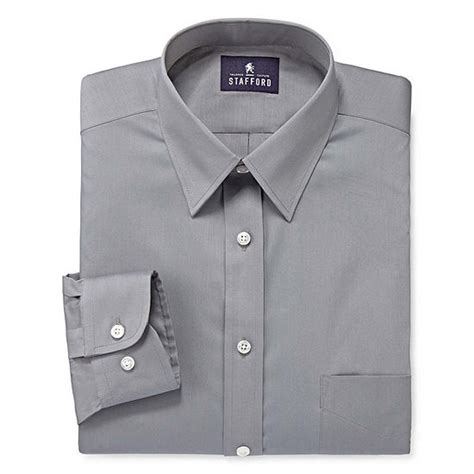 Stafford Mens Comfort Stretch Big And Tall Dress Shirt Jcpenney