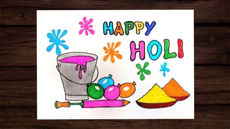 Happy Holi Easy Holi Drawing Drawing For Beginners Colourful