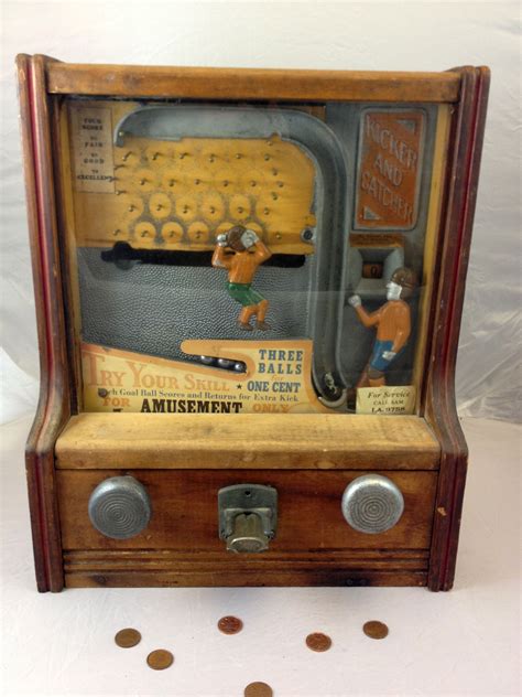 S Coin Operated Penny Arcade Kicker And Catcher Football Game